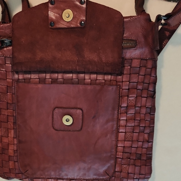 Vintage Ashwood Brown Woven Leather Purse 1986 London - Picture 5 of 6